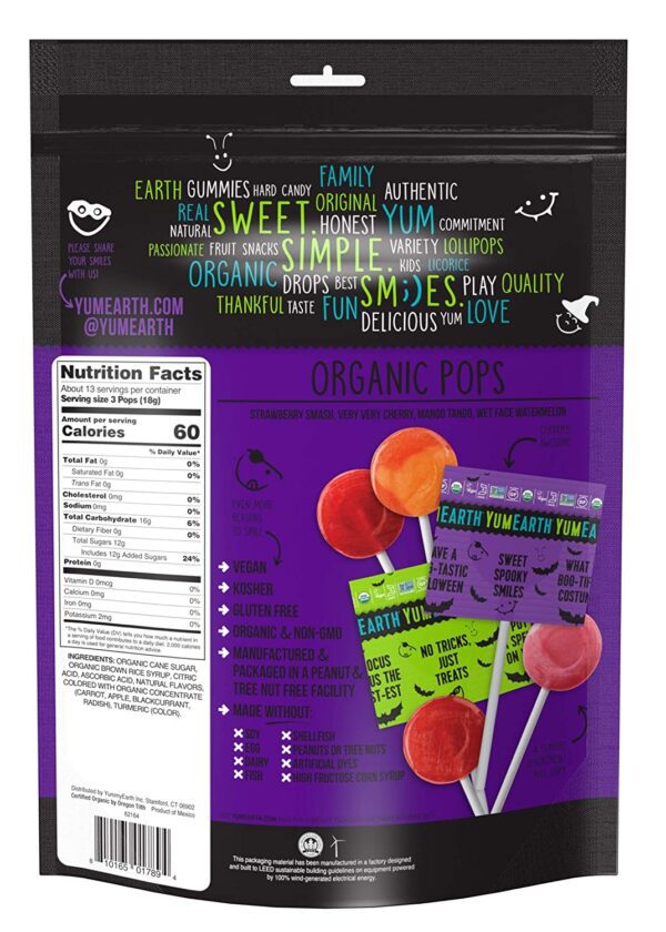 YumEarth Halloween Organic Fruit Pops 40 count - Image 2