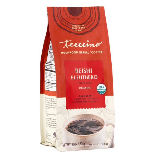 Teeccino Reishi Eleuthero Herbal Coffee 10 oz