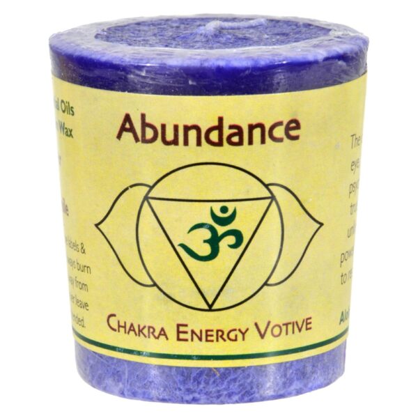 Aloha Bay Palm Wax Candles Abundance, Indigo Chakra Votive Candles 12 pack