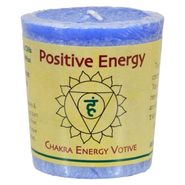 Aloha Bay Palm Wax Candles Positive Energy, Blue Chakra Votive Candles 12 pack