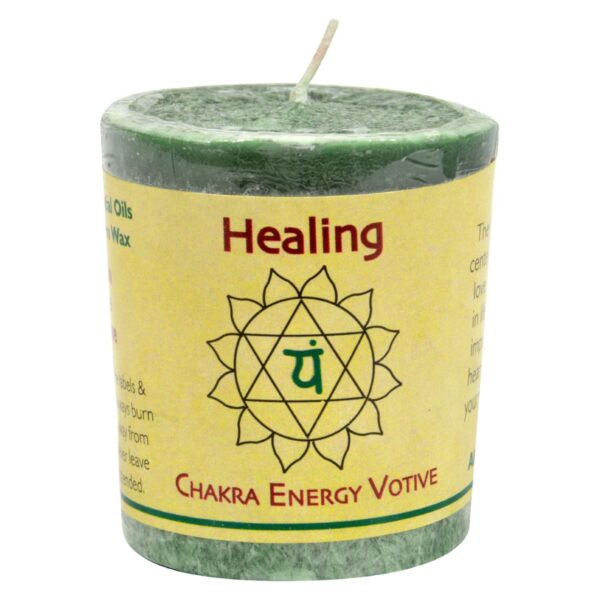 Aloha Bay Palm Wax Candles Healing, Green Chakra Votive Candles 12 pack