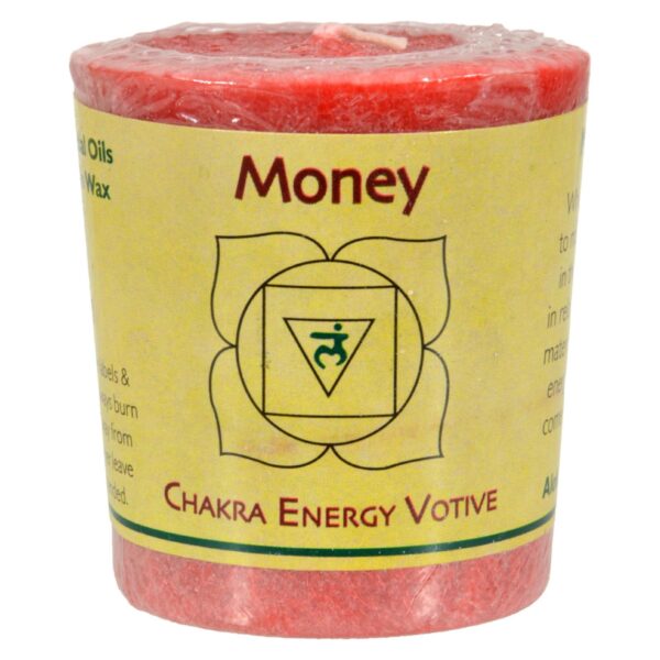 Aloha Bay Palm Wax Candles Money, Red Chakra Votive Candles 12 pack