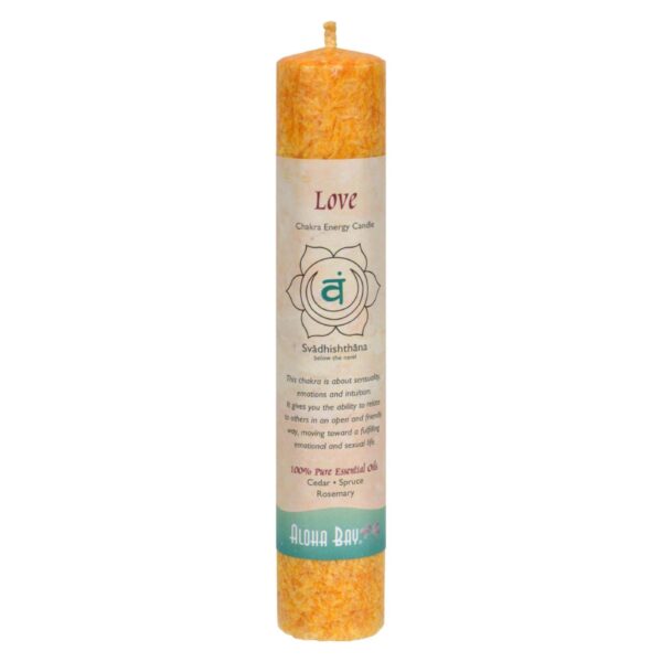 Aloha Bay Chakra Pillar Candle Love - 1 Candle