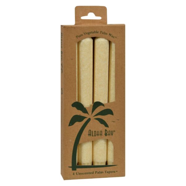 Aloha Bay Palm Tapers - Cream - 4 Candles