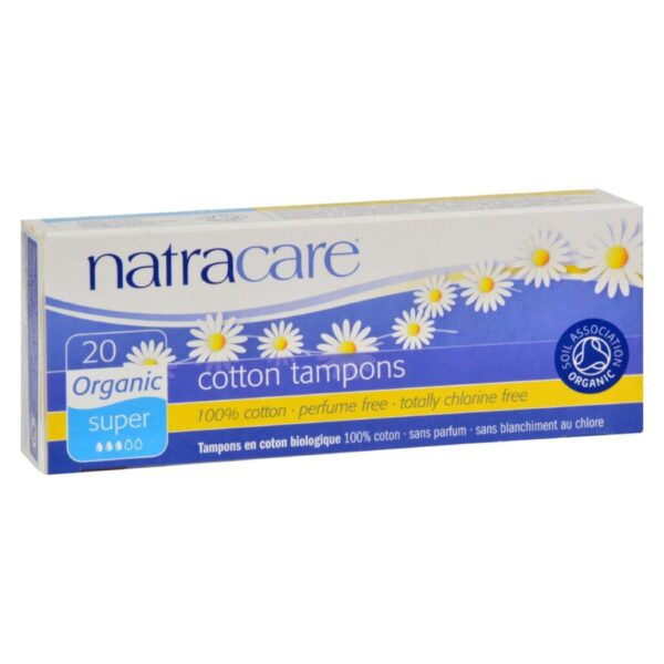 Natracare Organic Super Non-Applicator Tampons 20 count