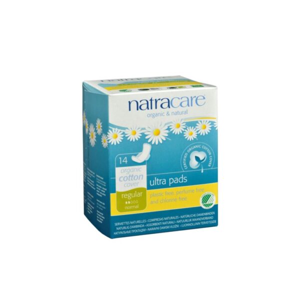 Natracare Ultra Regular Pad with Wings 14 count