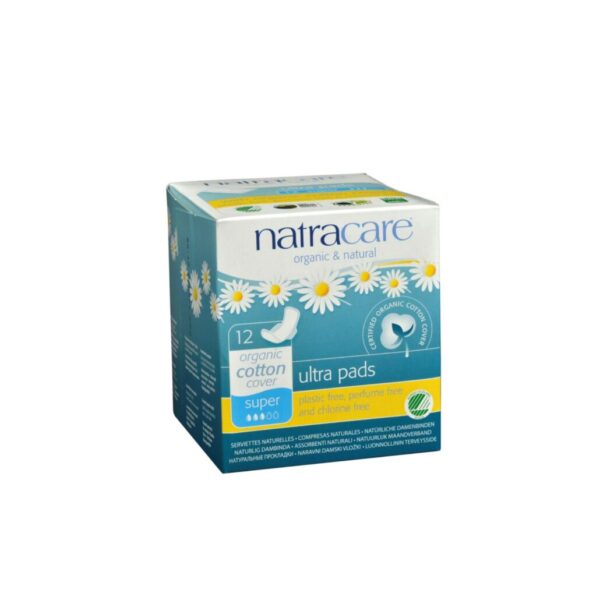 Natracare Ultra Super Pad with Wings 12 count