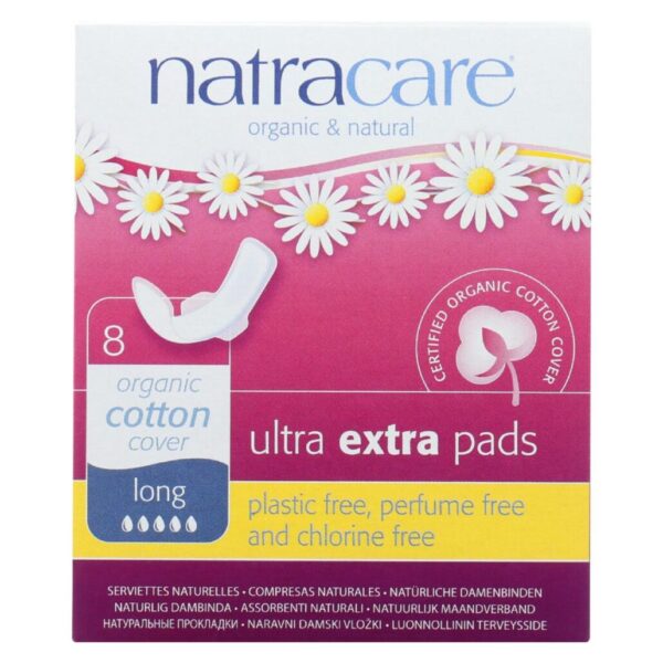 Natracare Ultra EXTRA Long Panty Liners with Wings 8 count