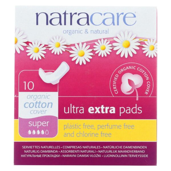 Natracare Ultra EXTRA Super Liners with Wings 10 count