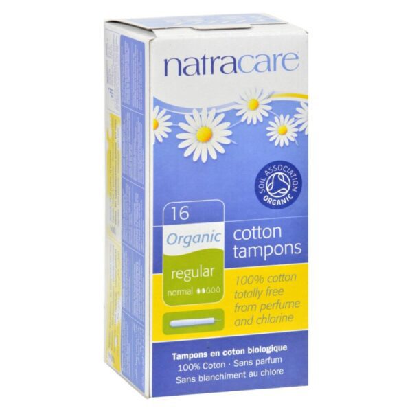 Natracare Organic Regular Tampons with Applicator 16 count