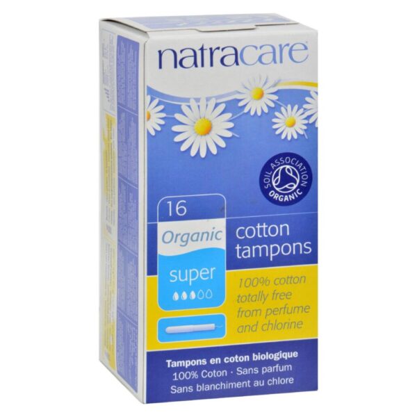 Natracare Organic Super Tampons with Applicator 16 count