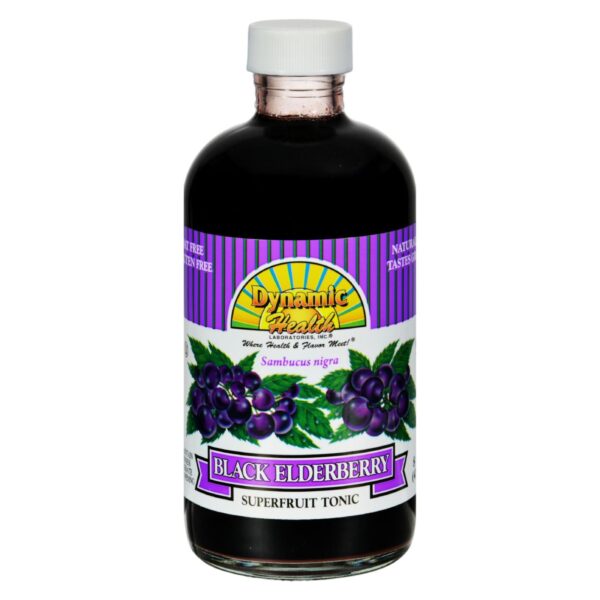 Dynamic Health Black Elderberry & Honey Juice Concentrate (Glass) 8 fl. oz.