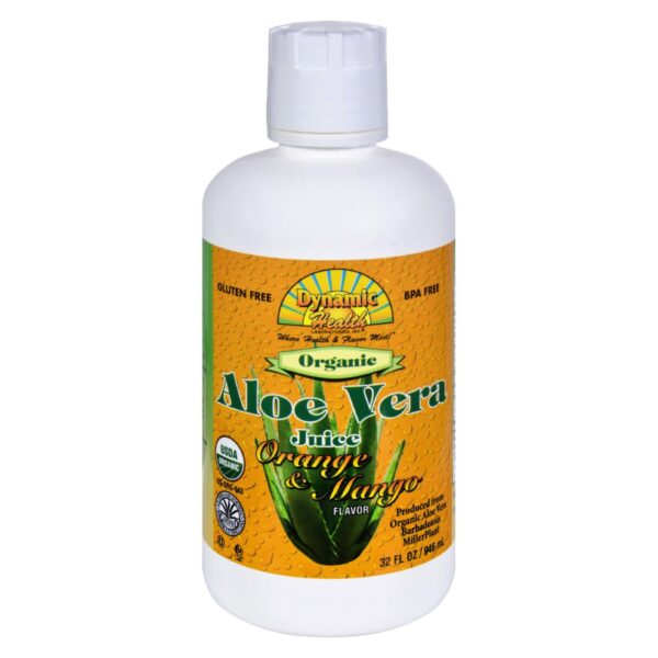 Dynamic Health Organic Mango & Orange Aloe Vera Juice (Plastic) 32 fl. oz.