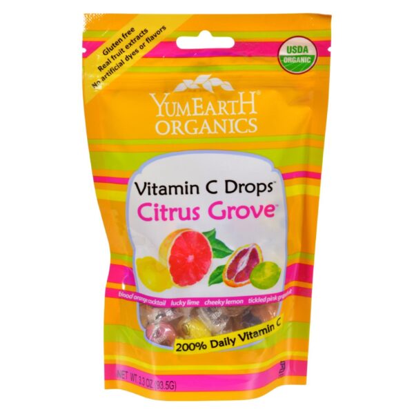 YumEarth Vitamin C Organic Candy Drops 3.30 oz.