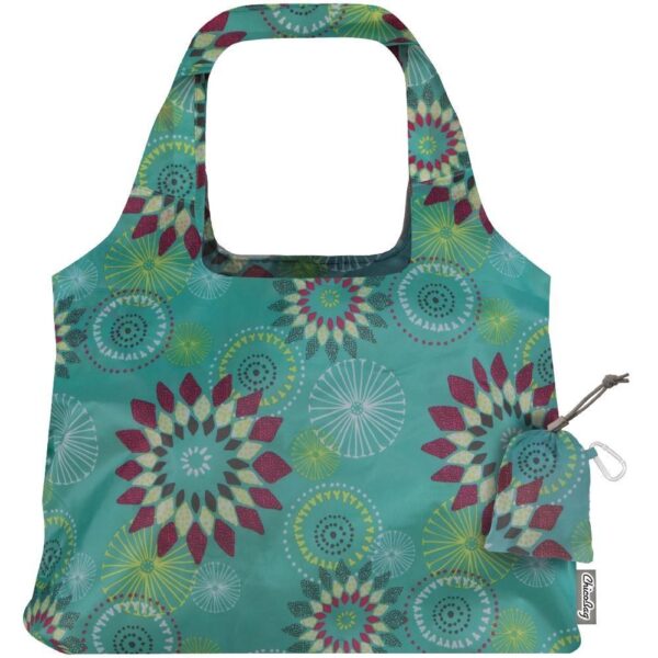 ChicoBag Aqua Dandelion Vita Solstice Reusable Shopping Bag 19 x 13