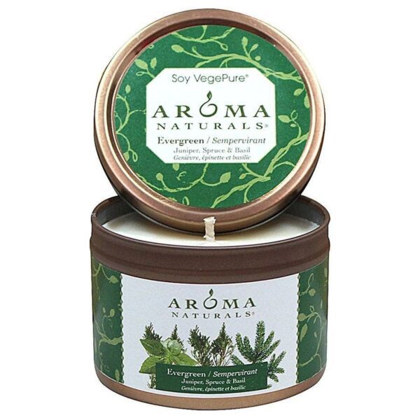 Aroma Naturals Evergreen Candle Small Tin 3 oz.