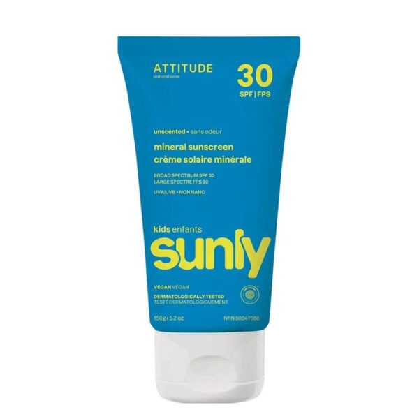 Attitude Sunly Kids Unscented Mineral Sunscreen (SPF 30) 5.2 oz.