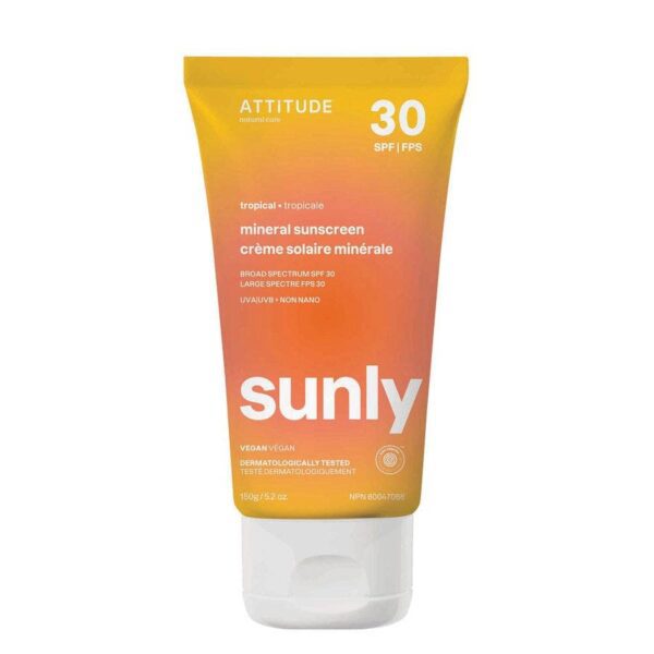 Attitude Sunly Tropical Mineral Sunscreen (SPF 30) 5.2 oz.