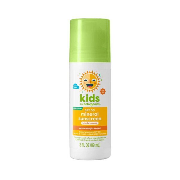 Babyganics Totally Tropical Roll On Sunscreen (SPF 50) 3 fl. oz.