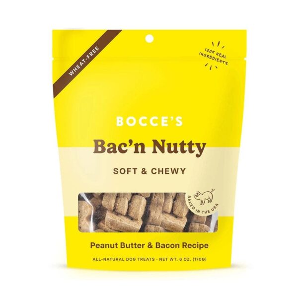 Bocce's Bakery Bac'n Nutty Soft & Chewy Treats 6 oz.