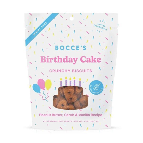 Bocce's Bakery Birthday Cake Biscuits 5 oz.