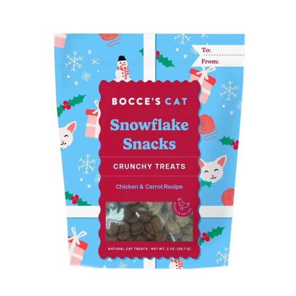 Bocce's Bakery Snowflake Snacks Crunchy Cat Treats 2 oz.