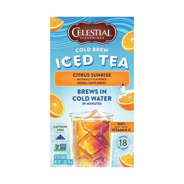 Celestial Seasonings Cold Brew Citrus Sunrise Tea 18 tea bags