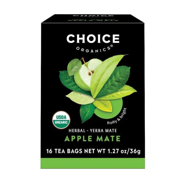 Choice Teas Organic Apple Mate Tea 16 tea bags