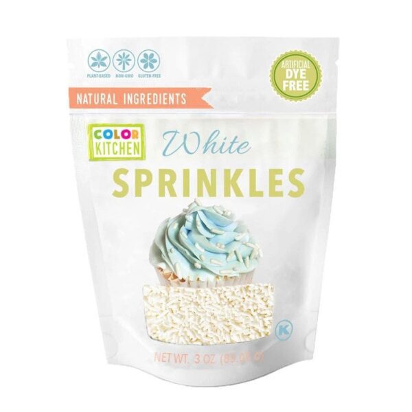 Color Kitchen White Natural Sprinkles 3 oz.