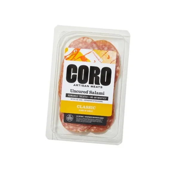 Coro Uncured Classic Salami Sliced Pack 3 oz.