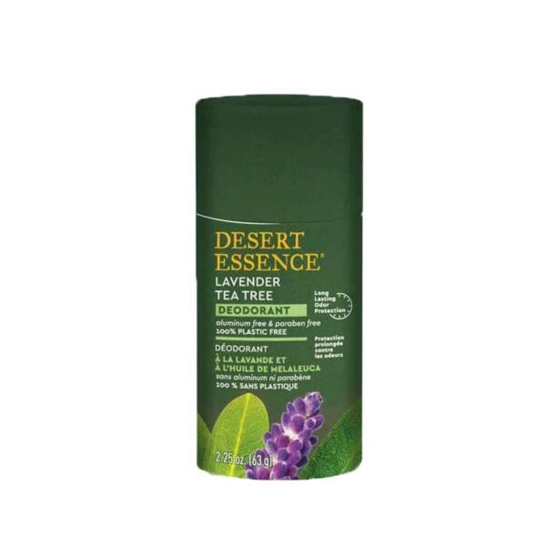 Desert Essence Tea Tree Lavender Plastic-Free Deodorant 2.25 oz.