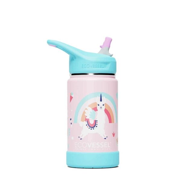 EcoVessel Kids Llama The Frost Stainless Steel Water Bottle 12 oz.