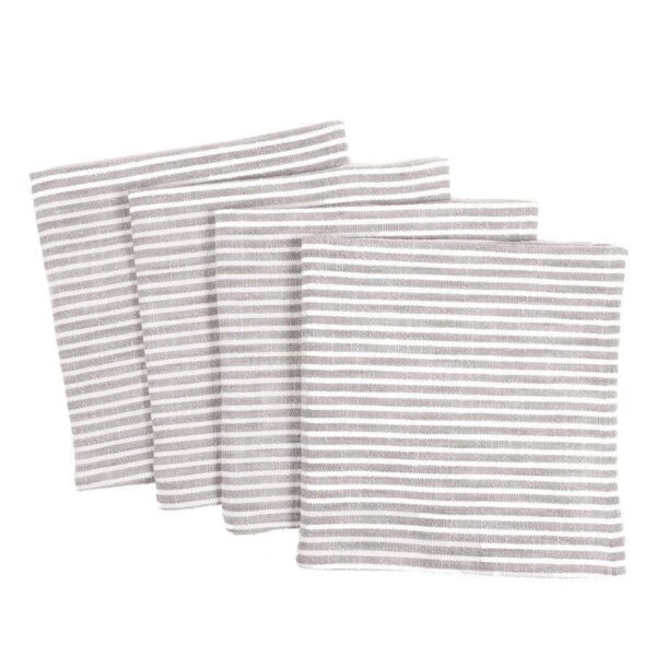 KAF Home Frost Gray Monaco Napkins Set of 4