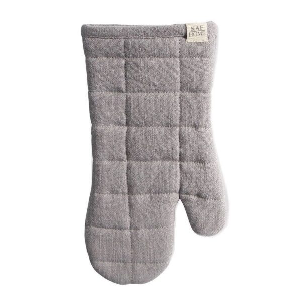 KAF Home Frost Gray Monaco Quilted Oven Mitt 13"