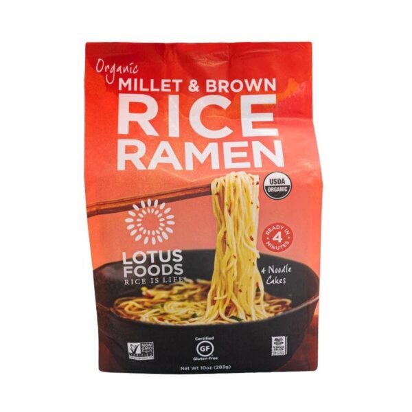 Lotus Foods Organic Millet & Brown Rice Ramen 4 (2.8 oz.) pack