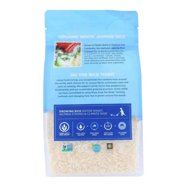 Lotus Foods Organic White Jasmine Rice 30 oz. - Image 2