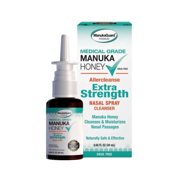 ManukaGuard Manuka Honey Allercleanse Extra Strength Medical Grade Nasal Spray 0.65 fl. oz.