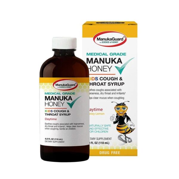 Manukaguard Kids Daytime Honey Lemon Cough & Throat Syrup 4 fl. oz.