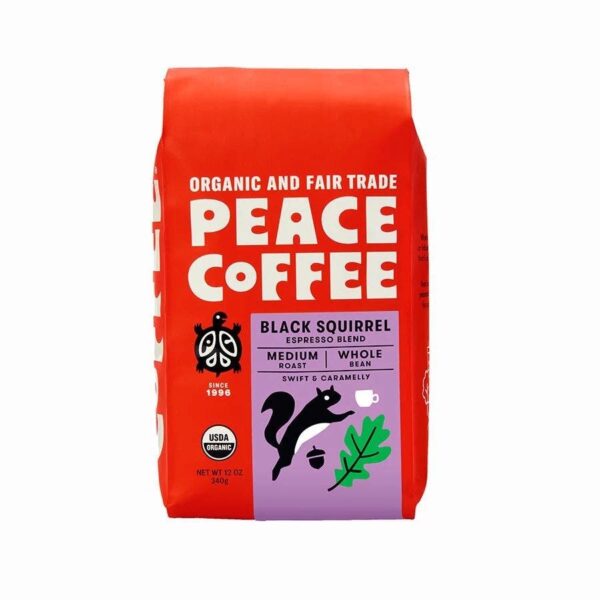 Peace Coffee Black Squirrel Espresso Blend WB 12oz