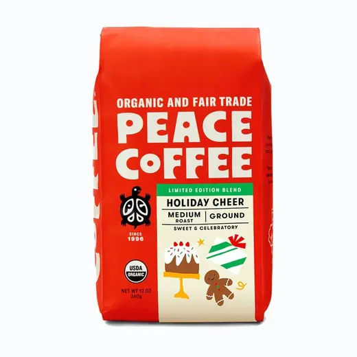 Peace-Coffee-Holiday-Cheer-Ground-Coffee-12oz-bag-Front-239616