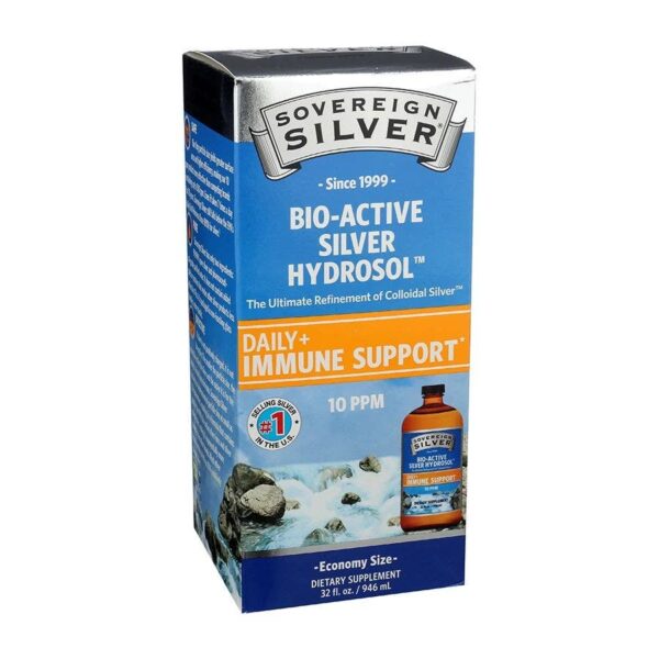 Sovereign Silver Bio-Active Silver Hydrosol Immune Support Economy Size 32 fl. oz.