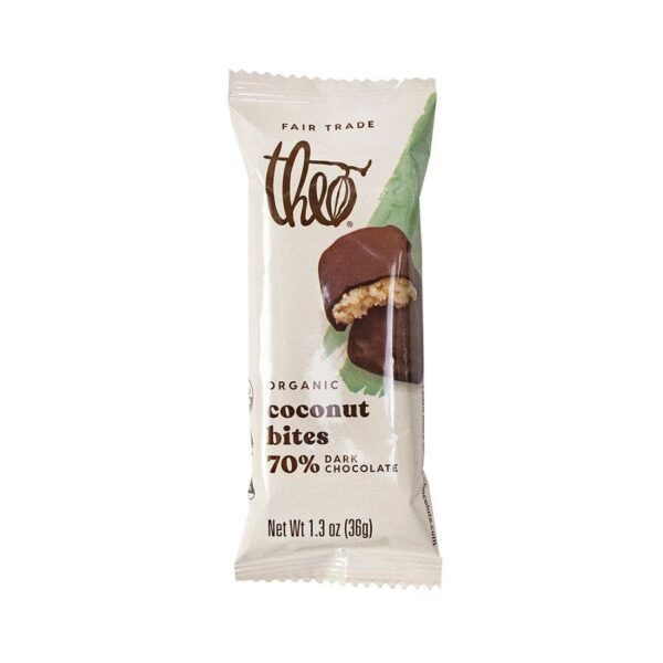 Theo Chocolate Organic Dark Chocolate Coconut Bites 1.3 oz.