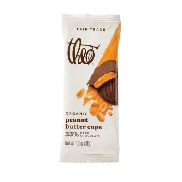 Theo Chocolate Organic Dark Chocolate Peanut Butter Cups 1.3 oz.