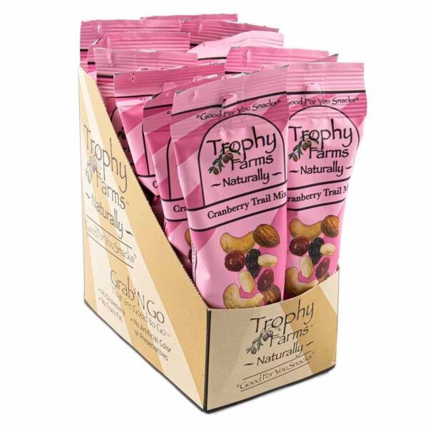 Trophy Farms Cranberry Trail Mix 12 (1.75 oz.) packs per box