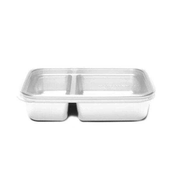 U-Konserve Divided Rectangle Stainless Steel Container 28 oz.