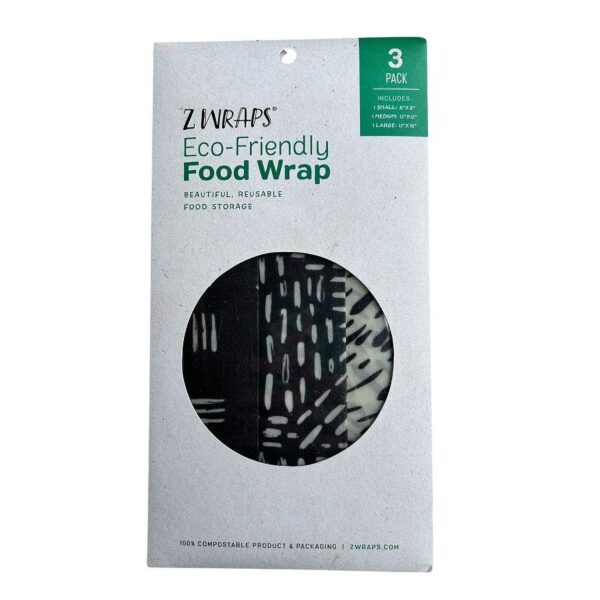 Z Wraps 3-Pack Assorted Sizes Beeswax Food Storage Wraps (Rhys, Jaye & Deryn)