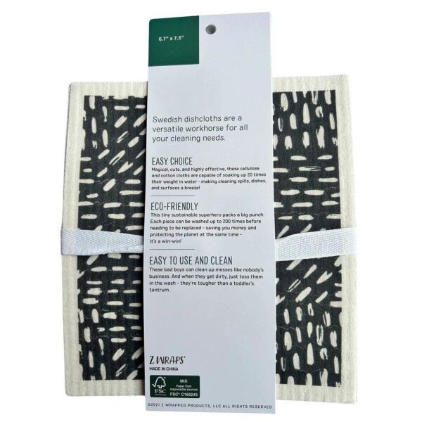 Z Wraps 2-Pack Swedish Dish Cloths (Rhys & Deryn) - Image 2