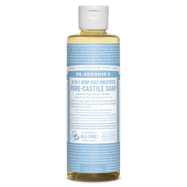 Dr. Bronner's 18-in-1 Baby Mild Castile Soap 8 fl. oz.