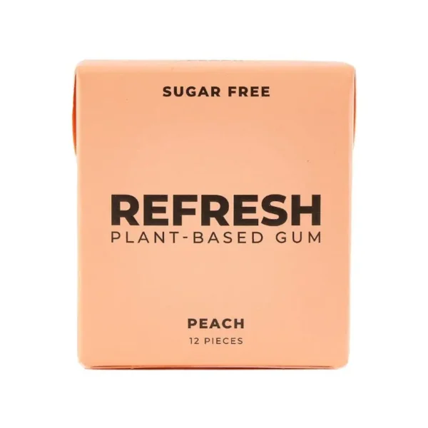 Refresh Peach Plant-Based Gum 12 pieces